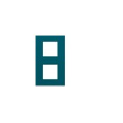 Plaque plastique 2P V71 peacoc - APPAREILLAGE MURAL GALLERY HAGER WXP0842