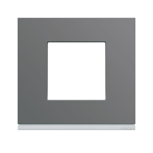Plaque plastique 1P taupe - APPAREILLAGE MURAL GALLERY HAGER WXP0902