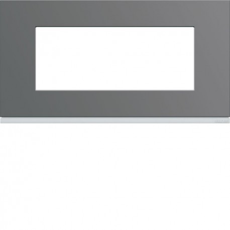 Plaque plastique 5M E71 taupe - APPAREILLAGE MURAL GALLERY HAGER WXP0905