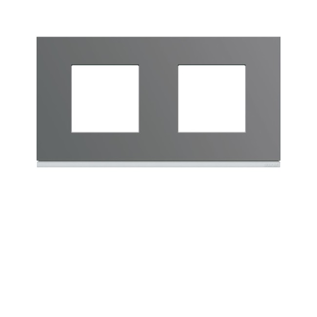 Plaque plastique 2P H71 taupe - APPAREILLAGE MURAL GALLERY HAGER WXP0912