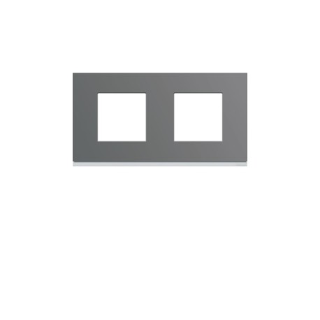 Plaque plastique 2P H71 taupe - APPAREILLAGE MURAL GALLERY HAGER WXP0912