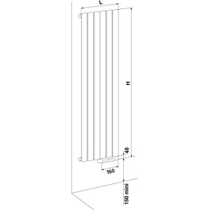 Radiateur électrique ACOVA - FASSANE Vertical 1500W - inertie fluide - THX-150-220-TF