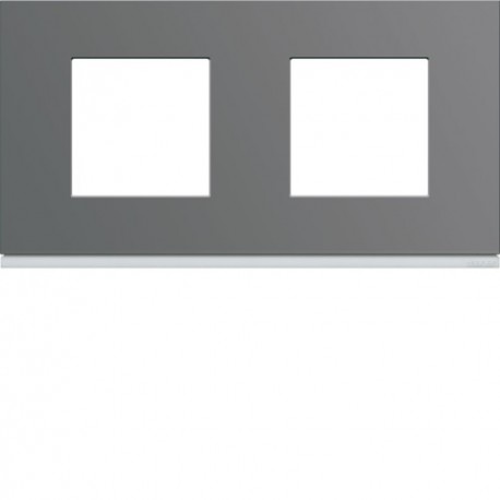 Plaque plastique 2P H71 taupe - APPAREILLAGE MURAL GALLERY HAGER WXP0912