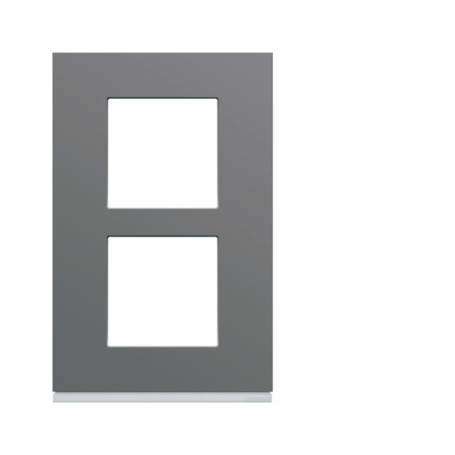 Plaque plastique 2P V57 taupe - APPAREILLAGE MURAL GALLERY HAGER WXP0922