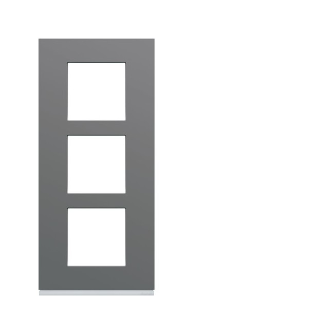 Plaque plastique 3P V57 taupe - APPAREILLAGE MURAL GALLERY HAGER WXP0923