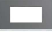 Plaque plastique 4M E57 taupe - APPAREILLAGE MURAL GALLERY HAGER WXP0934