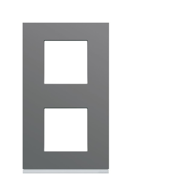 Plaque plastique 2P V71 taupe - APPAREILLAGE MURAL GALLERY HAGER WXP0942