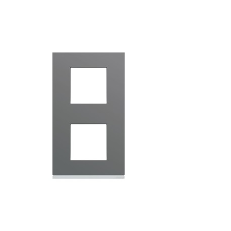 Plaque plastique 2P V71 taupe - APPAREILLAGE MURAL GALLERY HAGER WXP0942