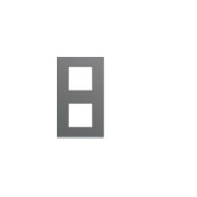 Plaque plastique 2P V71 taupe - APPAREILLAGE MURAL GALLERY HAGER WXP0942