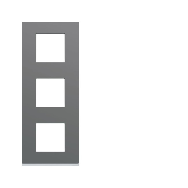 Plaque plastique 3P V71 taupe - APPAREILLAGE MURAL GALLERY HAGER WXP0943