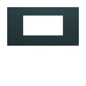 Plaque plastique 4M E71 anthr - APPAREILLAGE MURAL GALLERY HAGER WXP1004