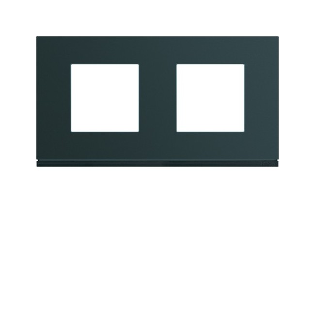 Plaque plastique 2P H71 anthr - APPAREILLAGE MURAL GALLERY HAGER WXP1012