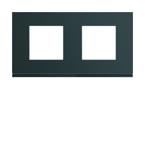 Plaque plastique 2P H71 anthr - APPAREILLAGE MURAL GALLERY HAGER WXP1012