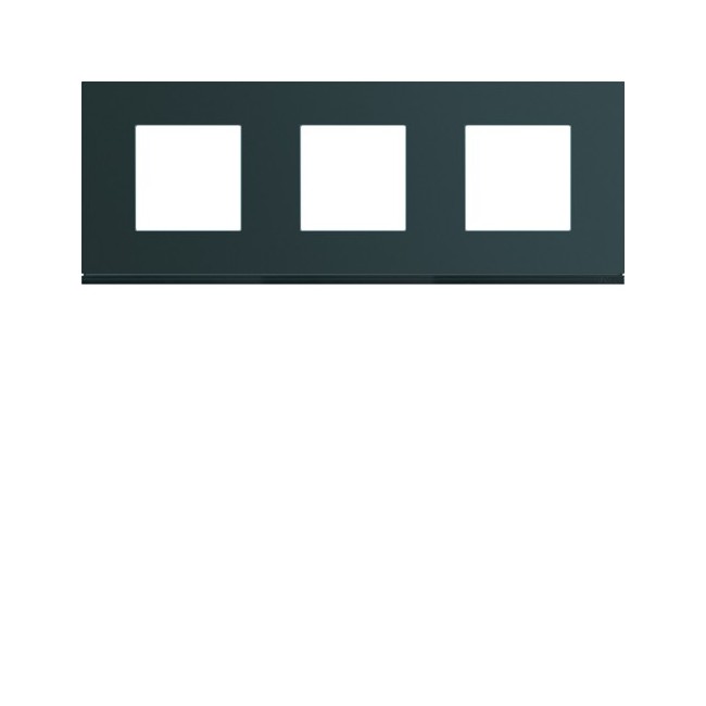 Plaque plastique 3P H71 anthr - APPAREILLAGE MURAL GALLERY HAGER WXP1013