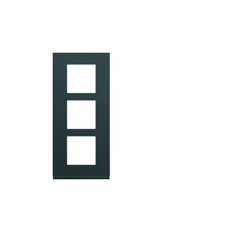 Plaque plastique 3P V57 anthr - APPAREILLAGE MURAL GALLERY HAGER WXP1023