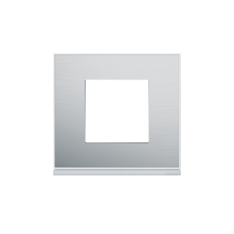 Plaque 1P placage aluminium - APPAREILLAGE MURAL GALLERY HAGER WXP2002