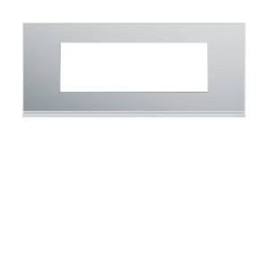 Plaque 6M E71 placage aluminiu - APPAREILLAGE MURAL GALLERY HAGER WXP2006