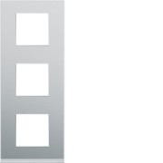 Plaque 3P V71 placage aluminiu - APPAREILLAGE MURAL GALLERY HAGER WXP2043