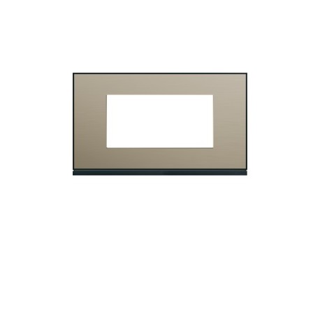 Plaque 4M E57 placage bronze - APPAREILLAGE MURAL GALLERY HAGER WXP2234