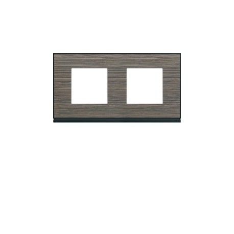 Plaque 2P H71 pecan - APPAREILLAGE MURAL GALLERY HAGER WXP2412