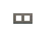 Plaque 2P H71 pecan - APPAREILLAGE MURAL GALLERY HAGER WXP2412