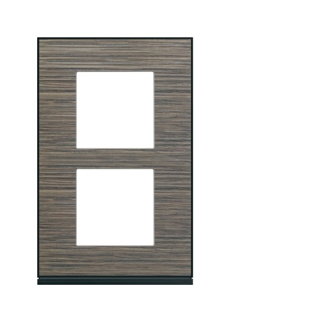 Plaque 2P V57 pecan - APPAREILLAGE MURAL GALLERY HAGER WXP2422