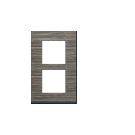 Plaque 2P V57 pecan - APPAREILLAGE MURAL GALLERY HAGER WXP2422