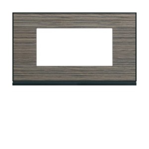 Plaque 4M E57 pecan - APPAREILLAGE MURAL GALLERY HAGER WXP2434