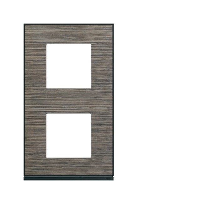 Plaque 2P V71 pecan - APPAREILLAGE MURAL GALLERY HAGER WXP2442