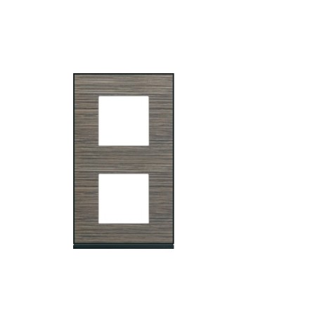 Plaque 2P V71 pecan - APPAREILLAGE MURAL GALLERY HAGER WXP2442