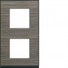 Plaque 2P V71 pecan - APPAREILLAGE MURAL GALLERY HAGER WXP2442