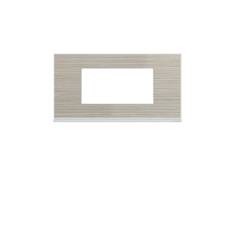 Plaque 4M E71 latté - APPAREILLAGE MURAL GALLERY HAGER WXP2504