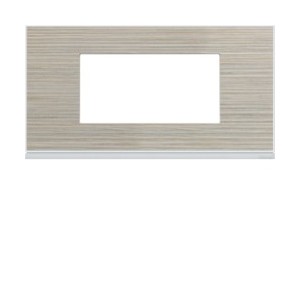 Plaque 4M E71 latté - APPAREILLAGE MURAL GALLERY HAGER WXP2504