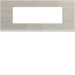 Plaque 6M E71 latté - APPAREILLAGE MURAL GALLERY HAGER WXP2506