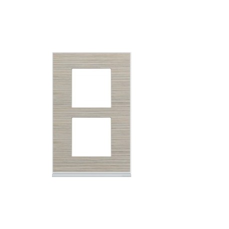 Plaque 2P V57 latté - APPAREILLAGE MURAL GALLERY HAGER WXP2522