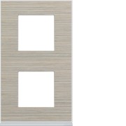 Plaque 2P V71 latté - APPAREILLAGE MURAL GALLERY HAGER WXP2542