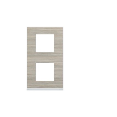 Plaque 2P V71 latté - APPAREILLAGE MURAL GALLERY HAGER WXP2542