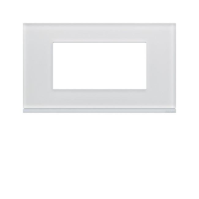 Plaque 4M E57 moon glass - APPAREILLAGE MURAL GALLERY HAGER WXP4034