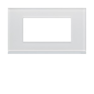 Plaque 4M E57 moon glass - APPAREILLAGE MURAL GALLERY HAGER WXP4034