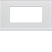 Plaque 4M E57 moon glass - APPAREILLAGE MURAL GALLERY HAGER WXP4034