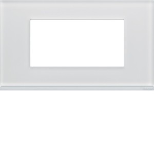 Plaque 4M E57 moon glass - APPAREILLAGE MURAL GALLERY HAGER WXP4034