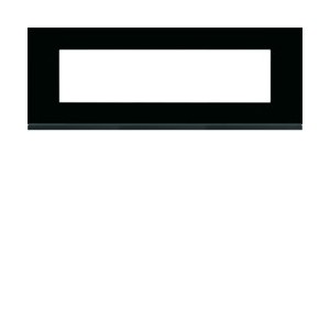 Plaque 8M E71 midnight glass - APPAREILLAGE MURAL GALLERY HAGER WXP4108