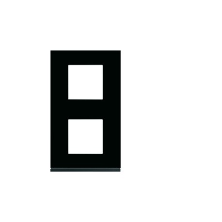 Plaque 2P V71 midnight glass - APPAREILLAGE MURAL GALLERY HAGER WXP4142