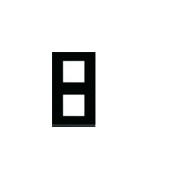 Plaque 2P V71 midnight glass - APPAREILLAGE MURAL GALLERY HAGER WXP4142