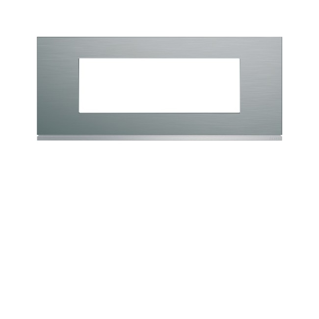 Plaque 6M E57 bright inox - APPAREILLAGE MURAL GALLERY HAGER WXP4206