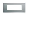 Plaque 6M E57 bright inox - APPAREILLAGE MURAL GALLERY HAGER WXP4206