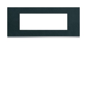 Plaque 6M E57 dark rock - APPAREILLAGE MURAL GALLERY HAGER WXP4406