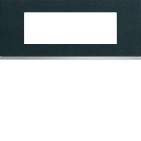 Plaque 6M E57 dark rock - APPAREILLAGE MURAL GALLERY HAGER WXP4406