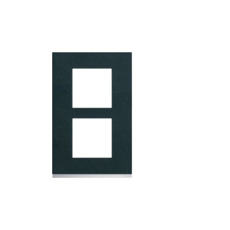 Plaque 2P V57 dark rock - APPAREILLAGE MURAL GALLERY HAGER WXP4422