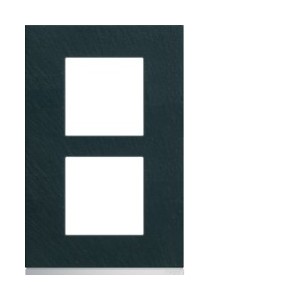 Plaque 2P V57 dark rock - APPAREILLAGE MURAL GALLERY HAGER WXP4422